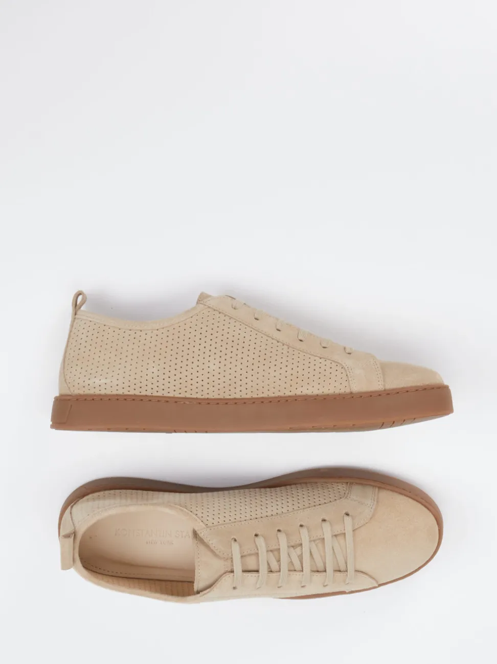 Konstantin Starke – Sneaker aus Veloursleder beige