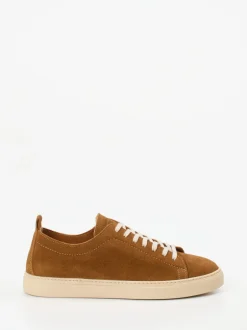 Konstantin Starke – Sneaker aus Veloursleder cognacbraun