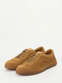 Konstantin Starke – Sneaker aus Veloursleder Camelbraun