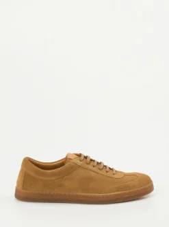 Konstantin Starke – Sneaker aus Veloursleder Camelbraun