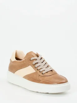 Konstantin Starke – Sneaker aus Kalbleder cognacfarben
