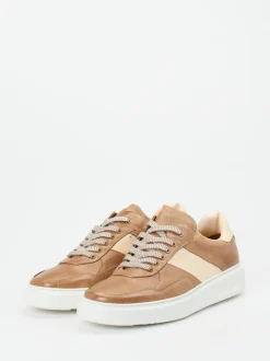 Konstantin Starke – Sneaker aus Kalbleder cognacfarben
