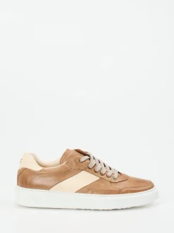 Konstantin Starke – Sneaker aus Kalbleder cognacfarben
