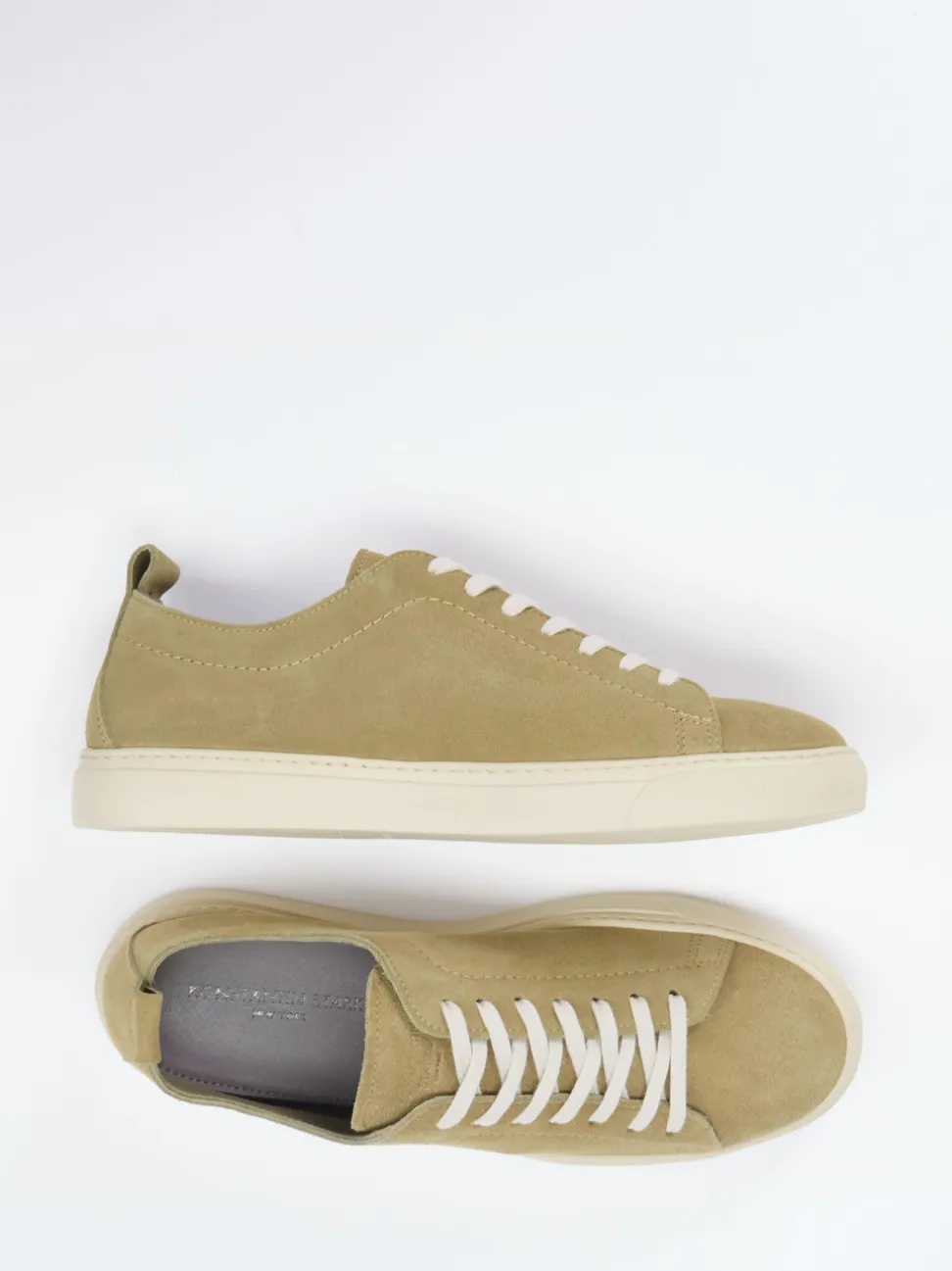 Konstantin Starke – Sneaker aus Veloursleder Khaki