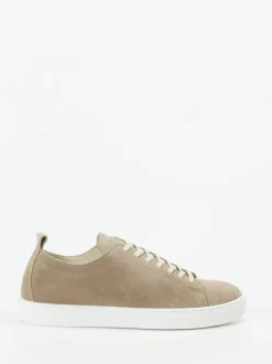 Konstantin Starke – Sneaker aus Veloursleder sandbeige