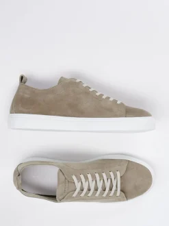 Konstantin Starke – Sneaker aus Veloursleder sandbeige