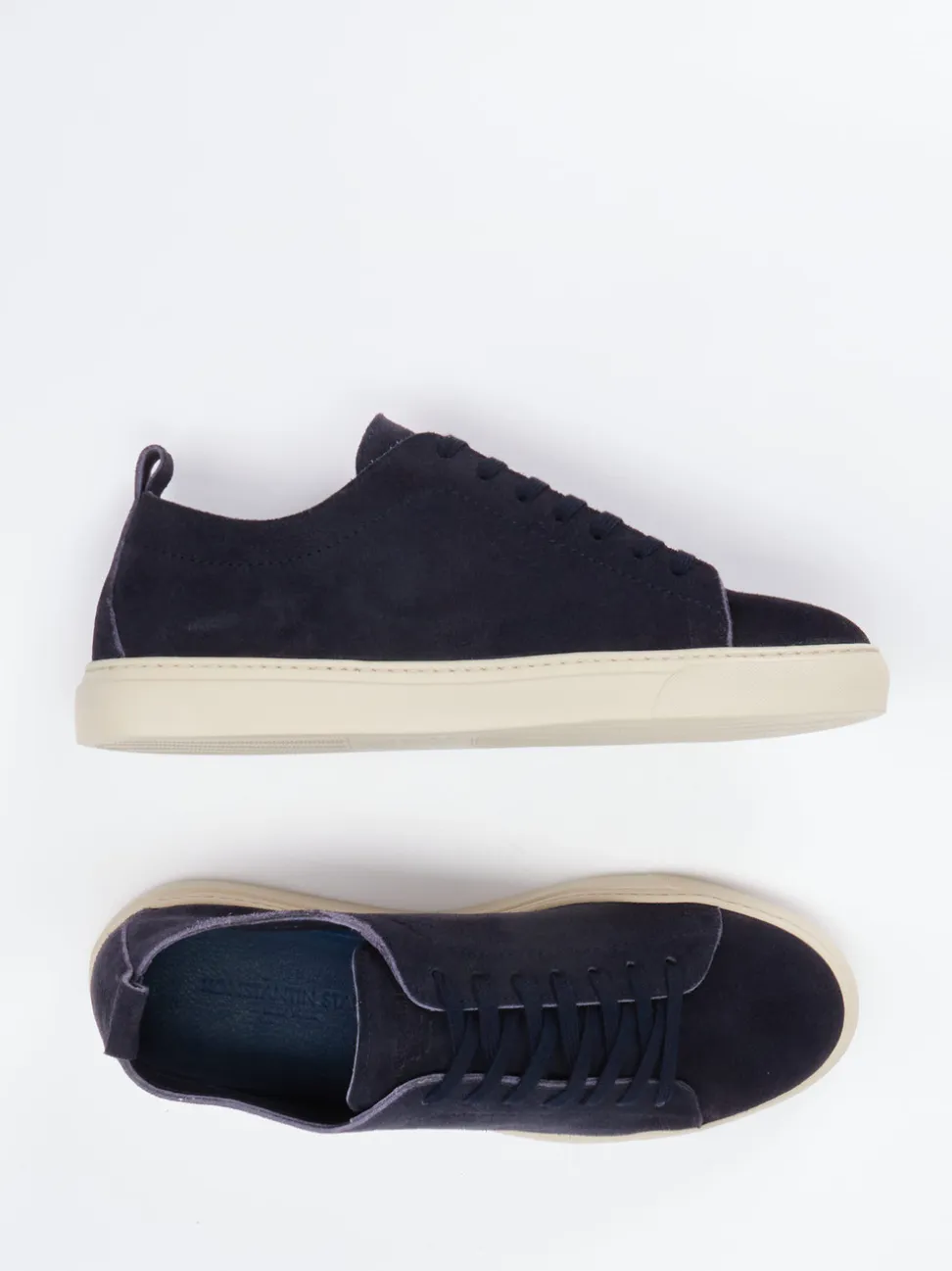 Konstantin Starke – Sneaker aus Veloursleder nachtblau