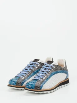 Konstantin Starke – Sneaker aus geprägtem Leder blau