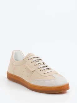 Konstantin Starke – Sneaker aus Velours- und Glattleder Beige
