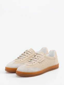 Konstantin Starke – Sneaker aus Velours- und Glattleder Beige