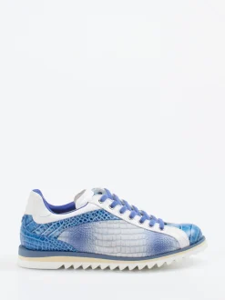 Konstantin Starke – Sneaker aus Kalbleder mit Kroko-Prägung