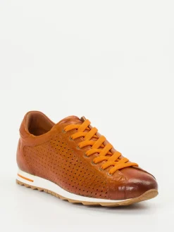 Konstantin Starke – Sneaker aus geprägtem Leder Braun
