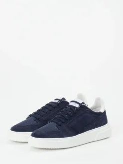 Konstantin Starke – Sneaker aus Veloursleder blau