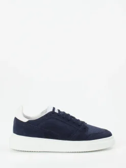 Konstantin Starke – Sneaker aus Veloursleder blau