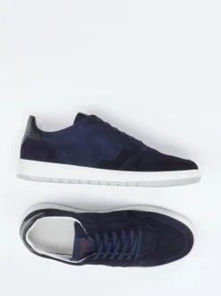 Konstantin Starke – Sneaker aus Veloursleder navyblau
