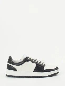 Konstantin Starke – Sneaker aus Kalbleder Offwhite-Schwarz