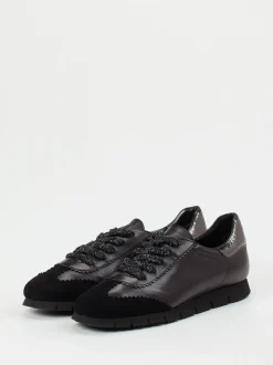 Konstantin Starke – Sneaker aus Lammleder mit Metallicdetail