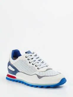 Konstantin Starke – Sneaker aus Leder und Mesh Offwhite