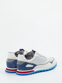 Konstantin Starke – Sneaker aus Leder und Mesh Offwhite