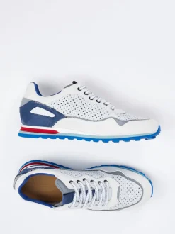 Konstantin Starke – Sneaker aus Leder und Mesh Offwhite