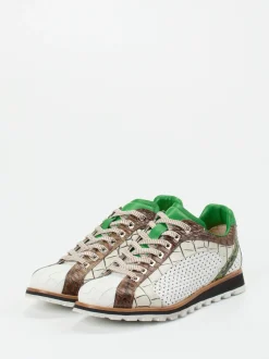 Konstantin Starke – Sneaker aus geprägtem Leder Weiß