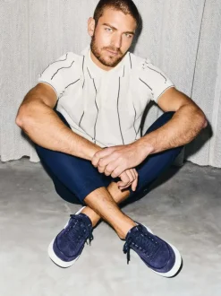 Konstantin Starke – Sneaker aus Veloursleder Blau