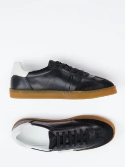 Konstantin Starke – Sneaker aus Velour/Leder Schwarz