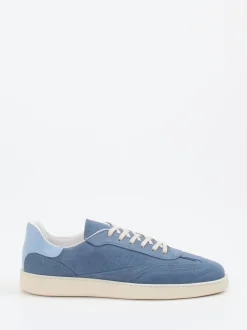 Konstantin Starke – Sneaker aus Veloursleder jeansblau