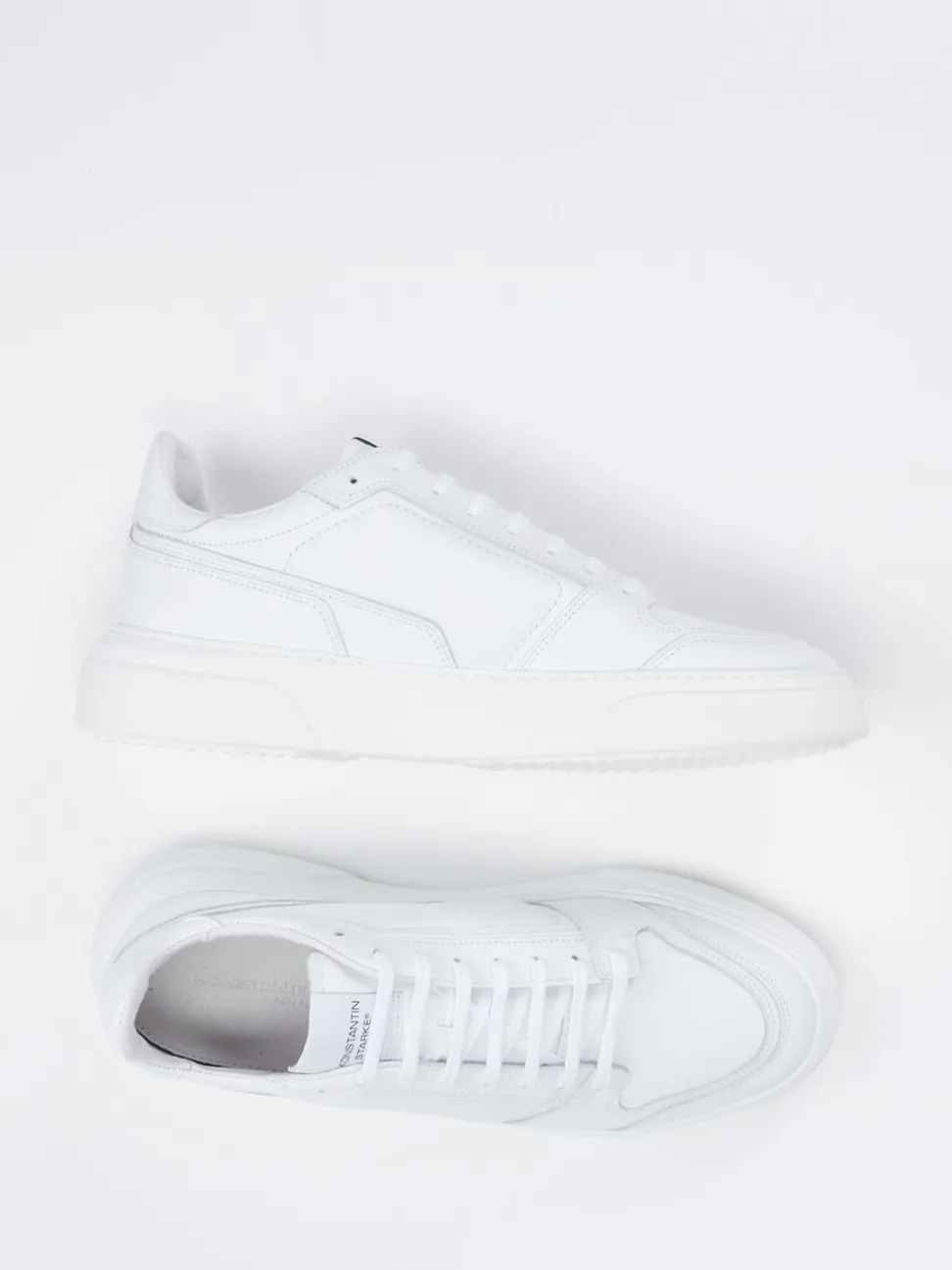 Konstantin Starke – Sneaker aus Kalbleder weiß
