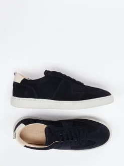 Konstantin Starke – Sneaker aus Veloursleder Tiefdunkelblau
