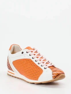 Konstantin Starke – Sneaker aus geprägtem Leder Orange