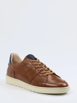 Konstantin Starke – Sneaker aus Kalbleder cognacbraun