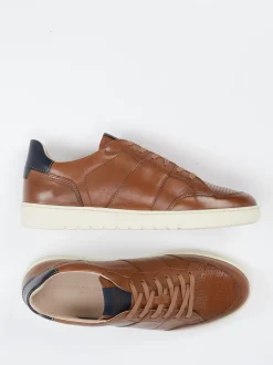 Konstantin Starke – Sneaker aus Kalbleder cognacbraun
