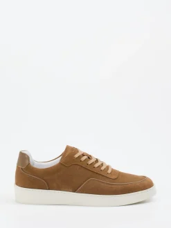 Konstantin Starke – Sneaker aus Veloursleder cognac