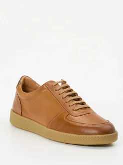 Konstantin Starke – Sneaker aus Kalbleder cognacbraun