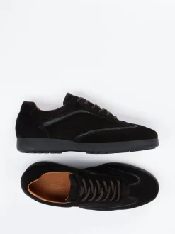 Konstantin Starke – Sneaker aus Veloursleder schwarz