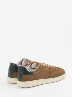 Konstantin Starke – Sneaker aus Veloursleder cognac
