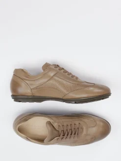 Konstantin Starke – Sneaker aus Kalbleder mittelbraun