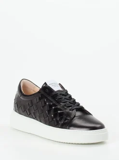 Konstantin Starke – Sneaker aus Flechtleder schwarz