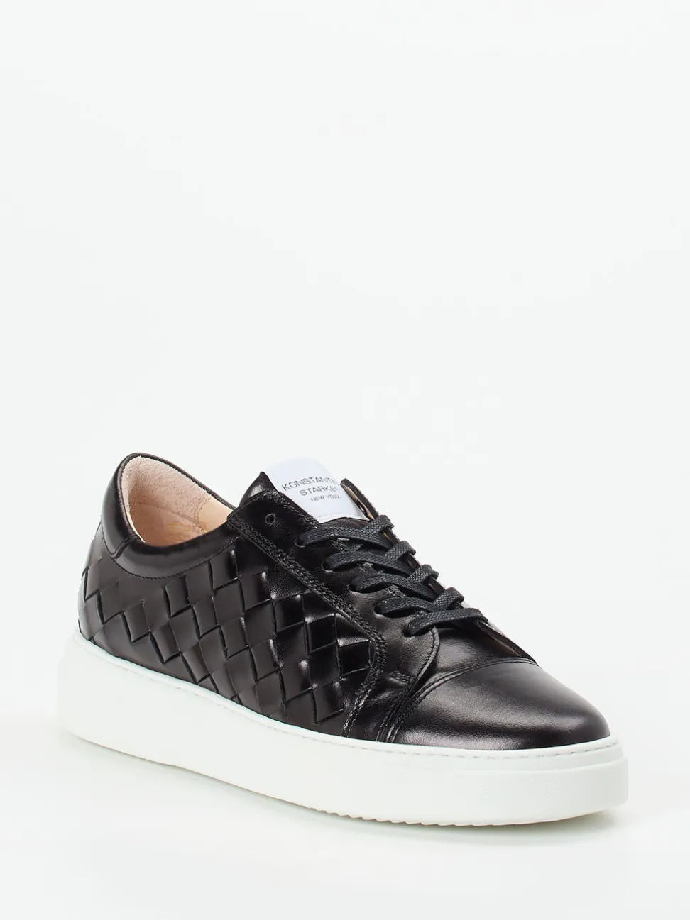Konstantin Starke – Sneaker aus Flechtleder schwarz