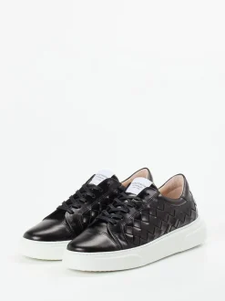 Konstantin Starke – Sneaker aus Flechtleder schwarz
