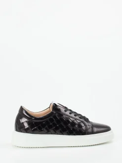 Konstantin Starke – Sneaker aus Flechtleder schwarz