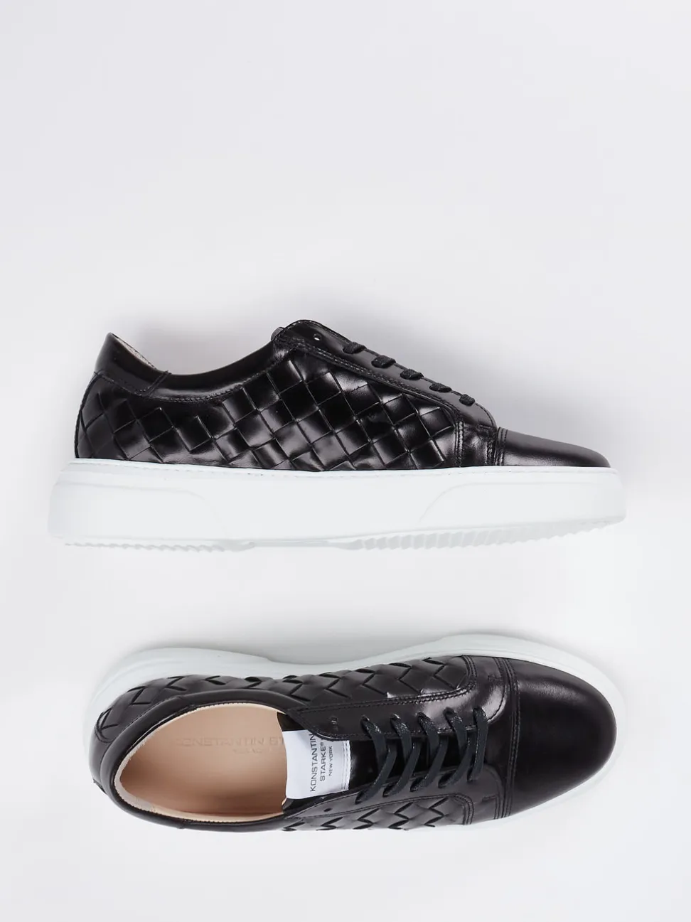 Konstantin Starke – Sneaker aus Flechtleder schwarz