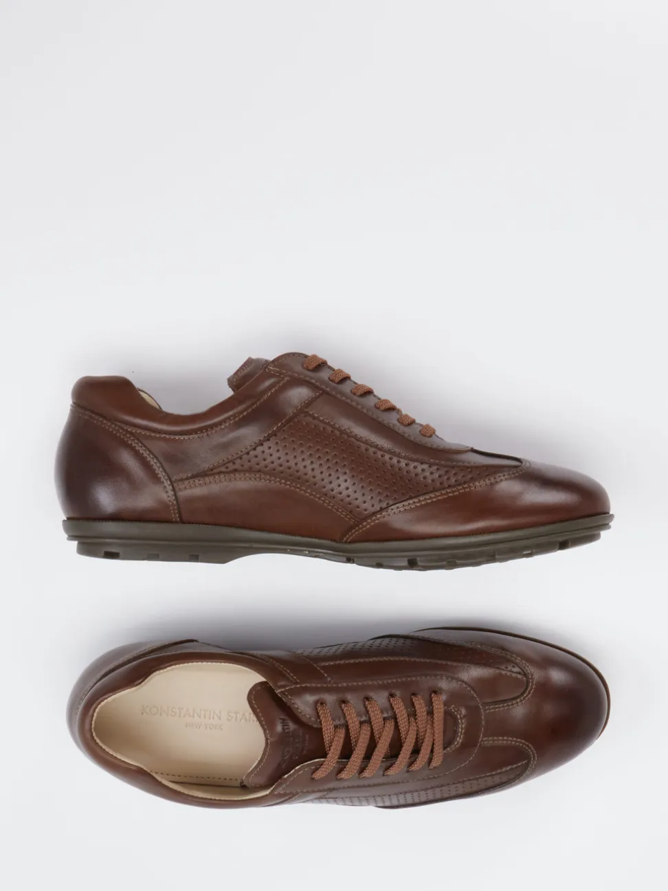 Konstantin Starke – Sneaker aus Kalbleder Dunkelbraun