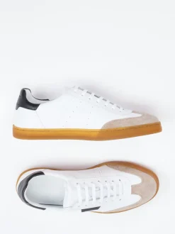 Konstantin Starke – Sneaker aus Velour/Leder weiß