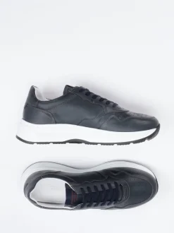 Konstantin Starke – Sneaker aus Kalbleder dunkelblau
