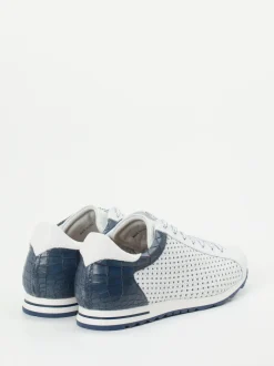 Konstantin Starke – Sneaker aus geprägtem Leder weiß