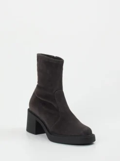 Konstantin Starke – Sock-Stiefeletten aus Veloursleder Grau