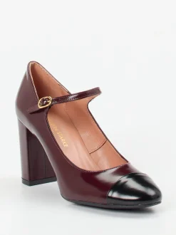 Konstantin Starke – Spangenpumps aus Hochglanzleder Bordeaux