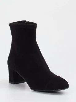 Konstantin Starke – Stiefeletten aus Stretch-Veloursleder schwarz